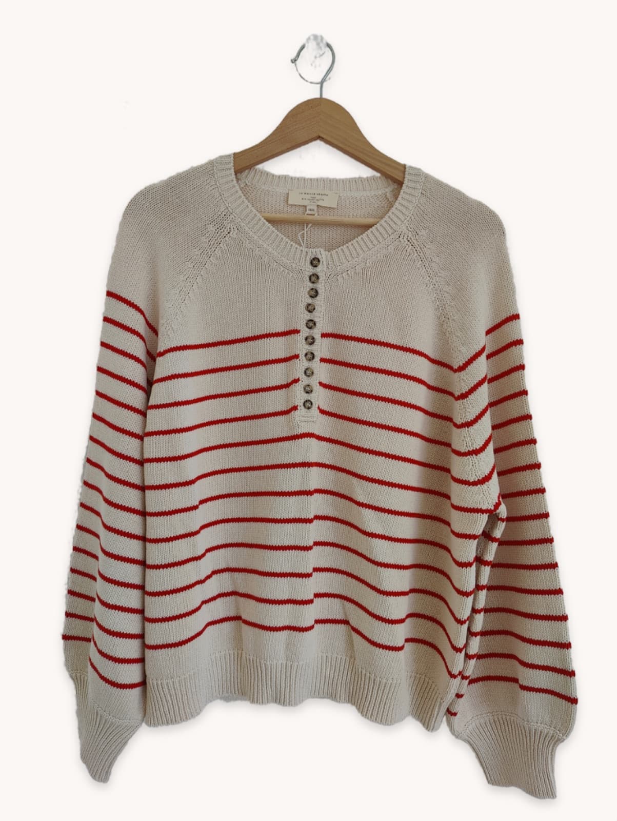 Pull marinière boutonné Sézane – Taille XXXL — photo 2