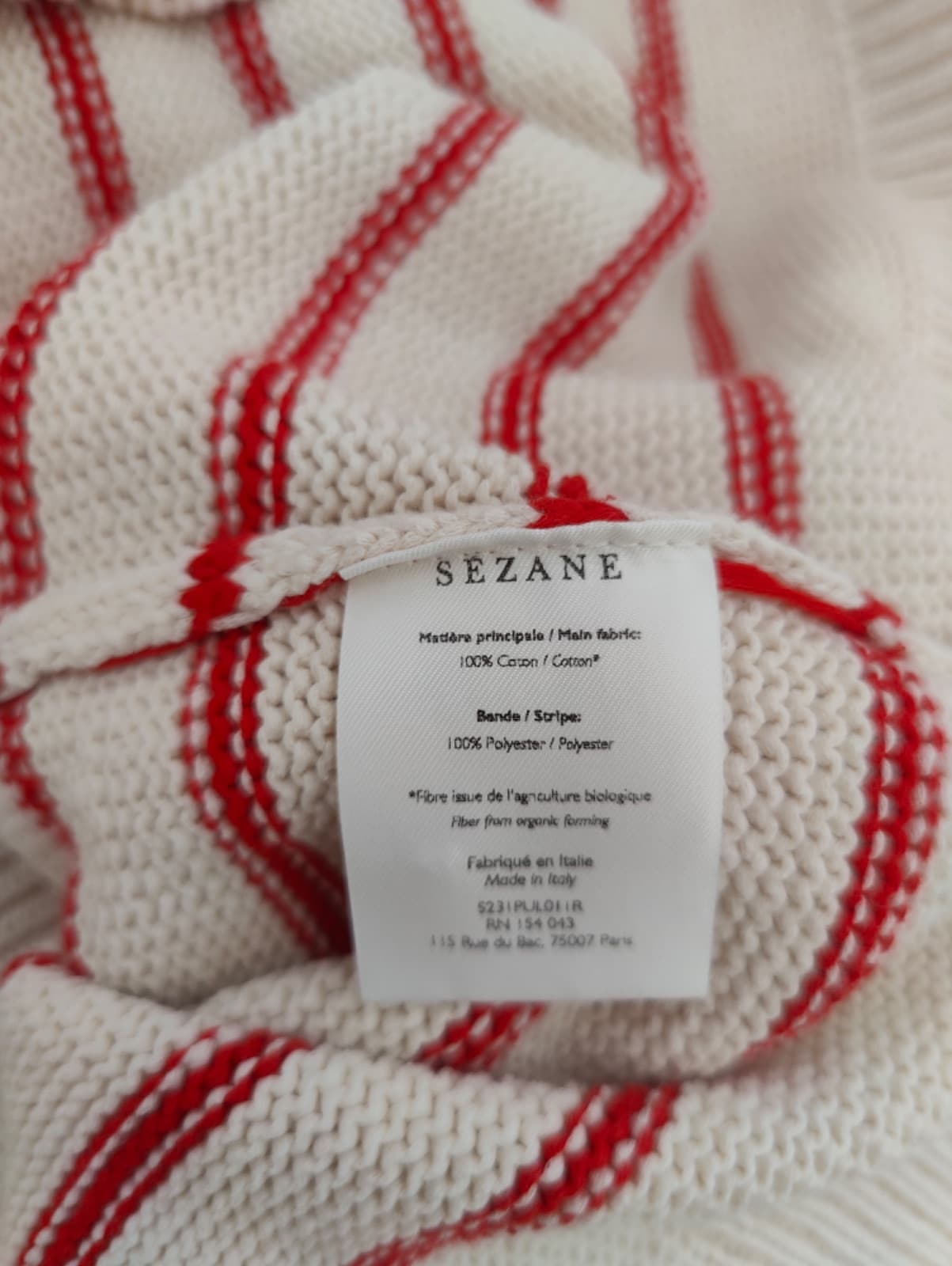 Pull marinière boutonné Sézane – Taille XXXL — photo 6