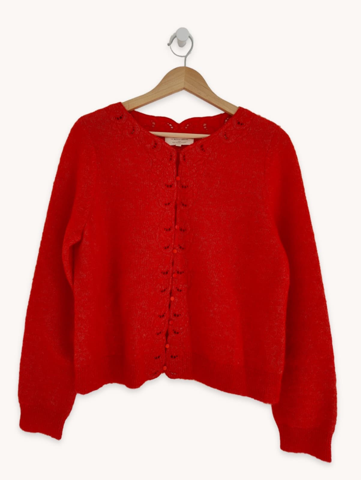 Cardigan en mohair rouge Sézane – Taille L — photo 2