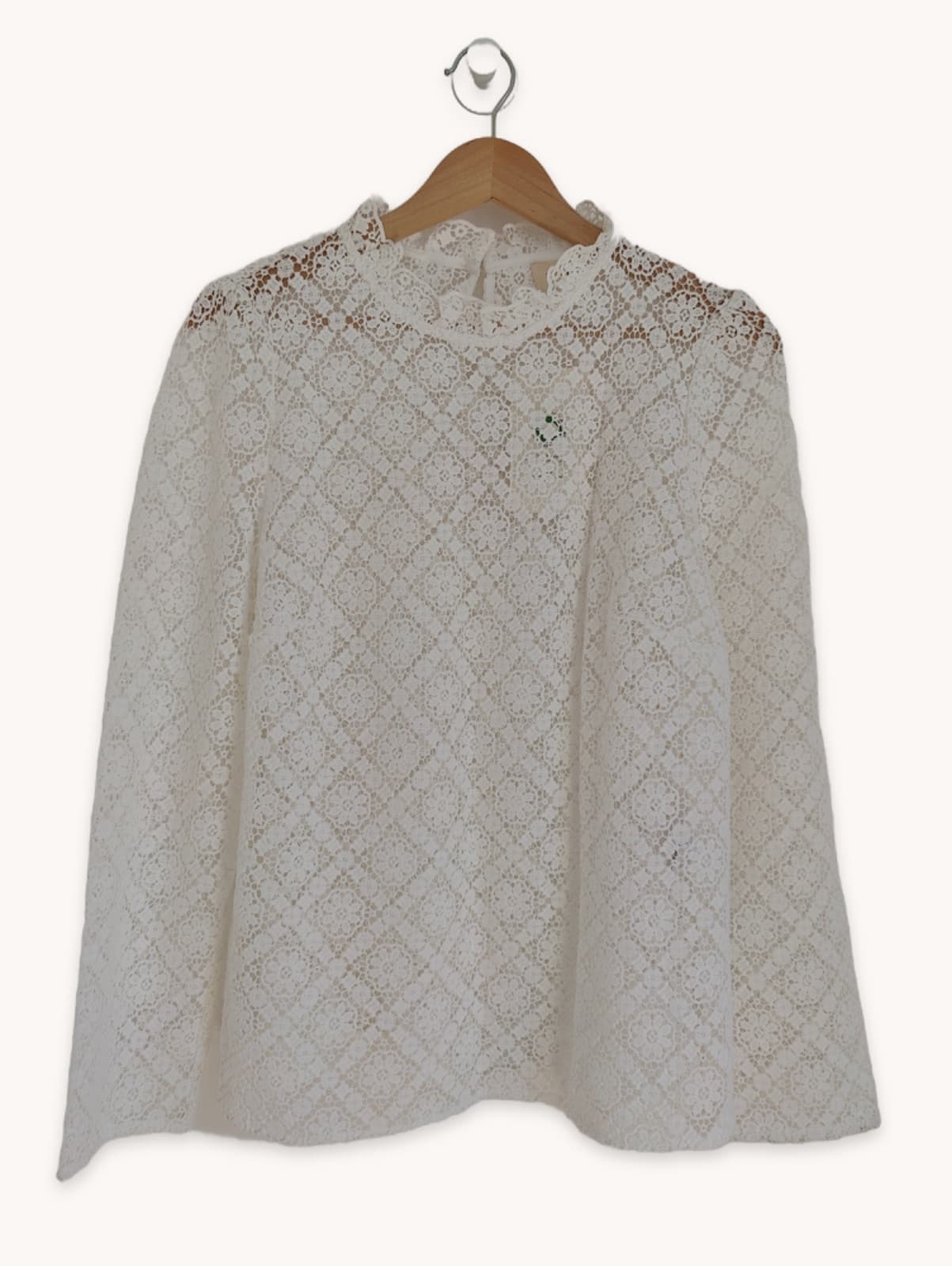 Blouse en dentelle col montant Sézane – Taille 42 — photo 2