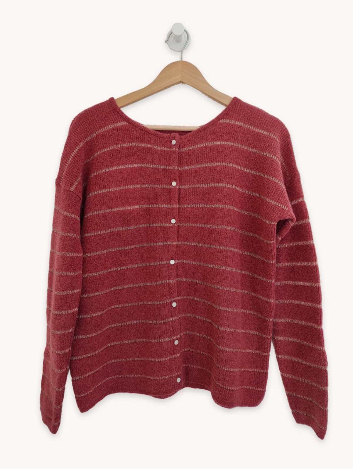 Cardigan rayé en mohair Sézane – Taille L — photo 2