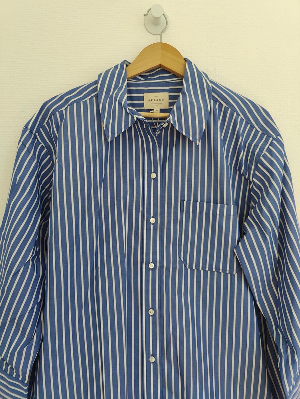 Chemise rayée bleu roi Sézane – Taille 42 — photo 3