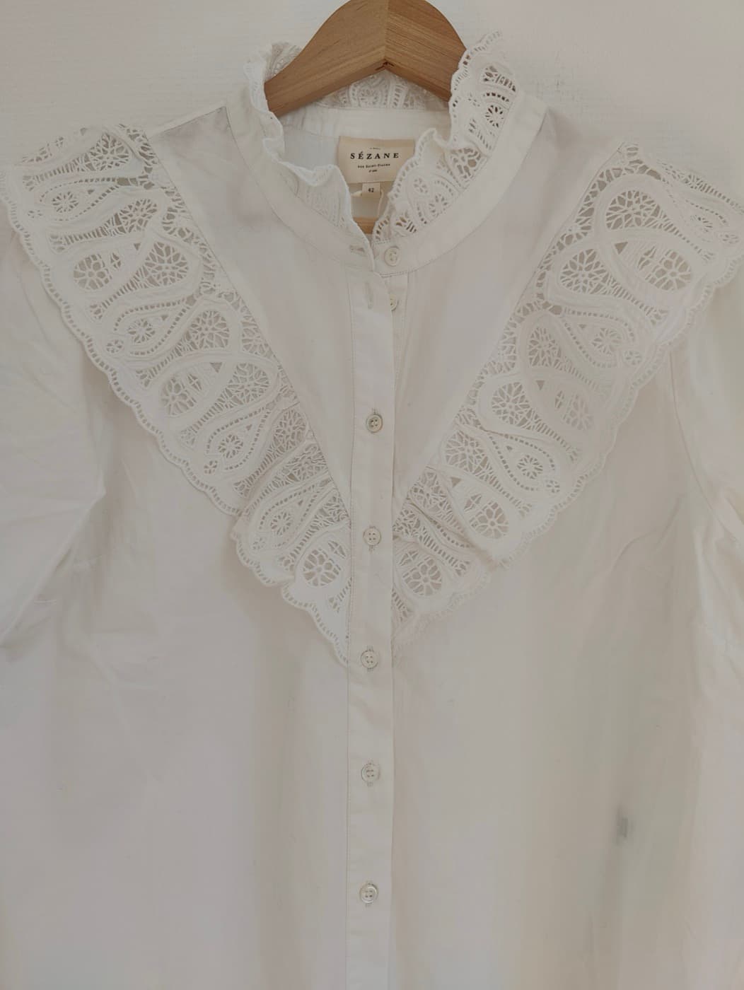 Chemise Sézane en dentelle ajourée – Taille 42 — photo 3