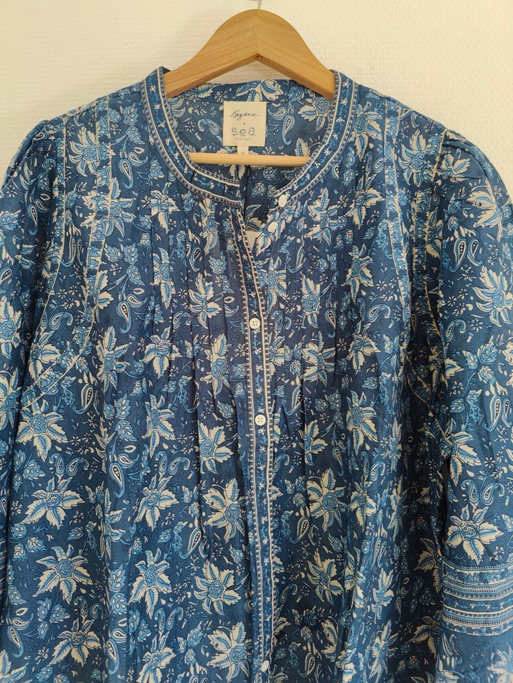 Blouse indigo Sézane x Sea NY – Taille 46 — photo 3