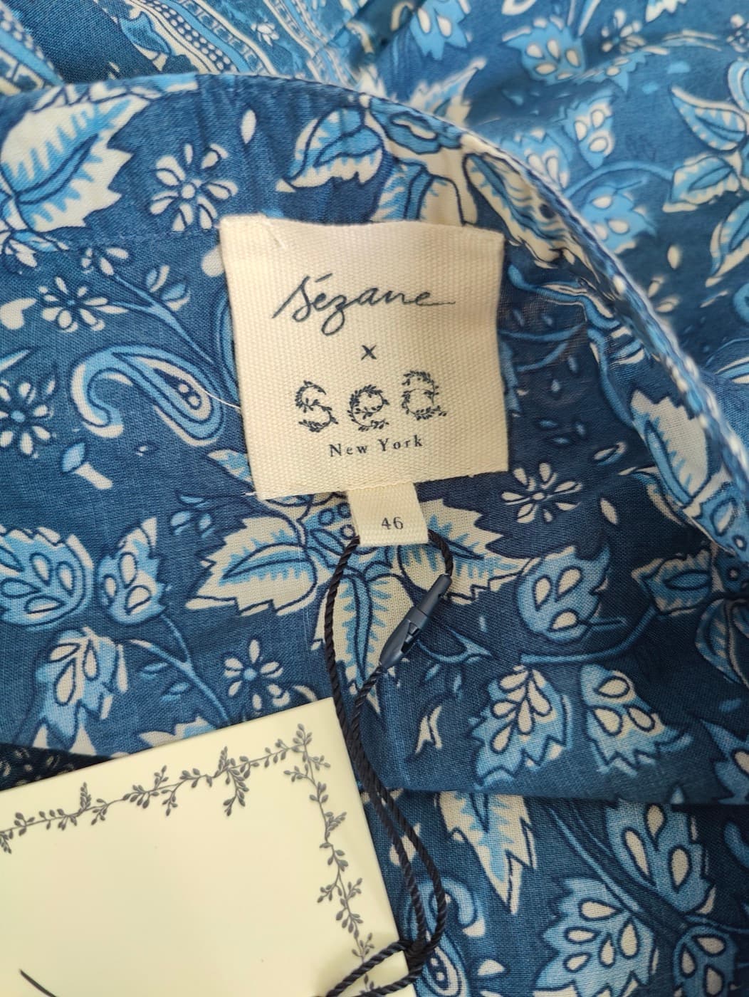 Blouse indigo Sézane x Sea NY – Taille 46 — photo 5