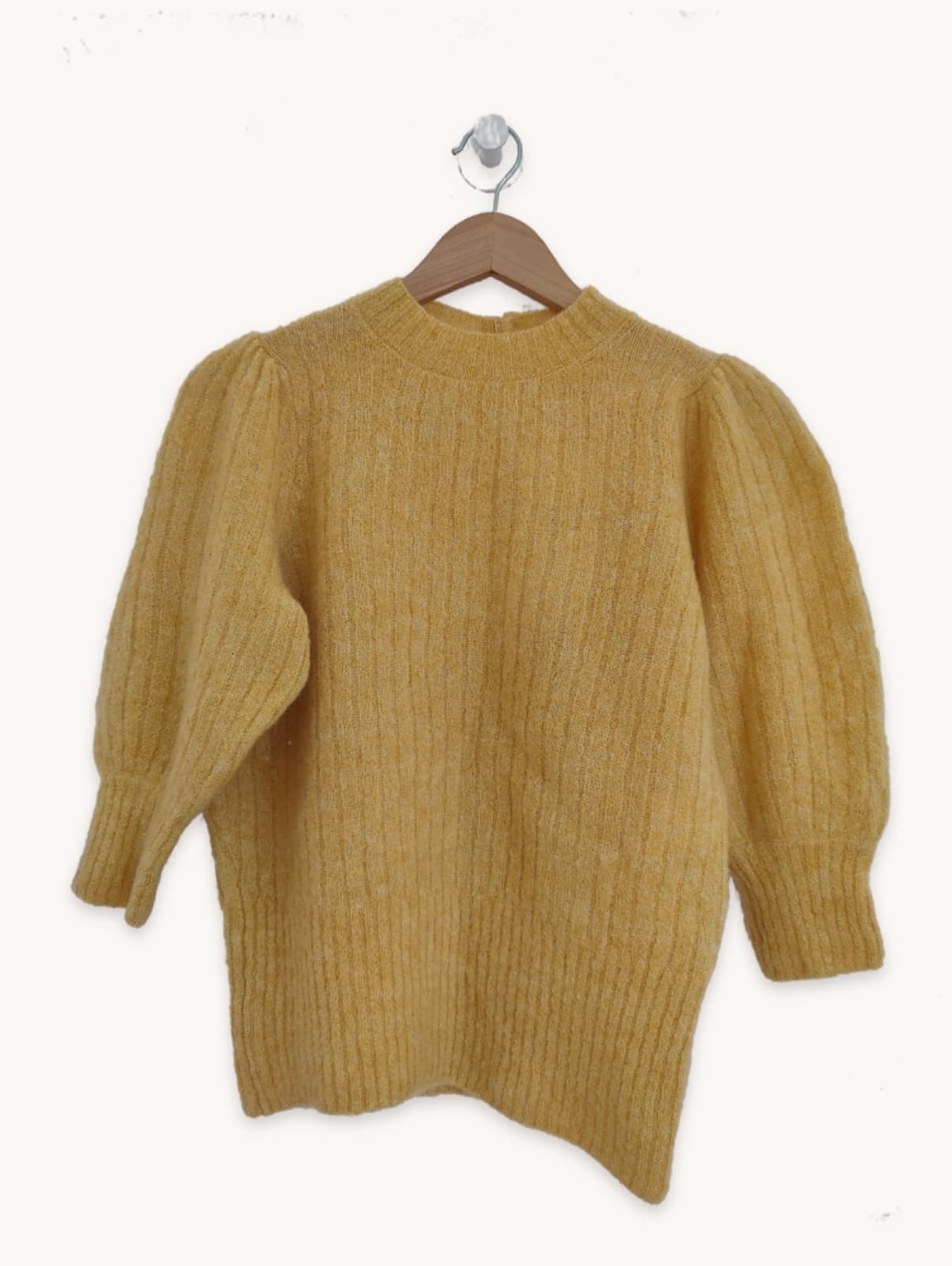 Pull en maille côtelée jaune Sézane – Taille M — photo 2