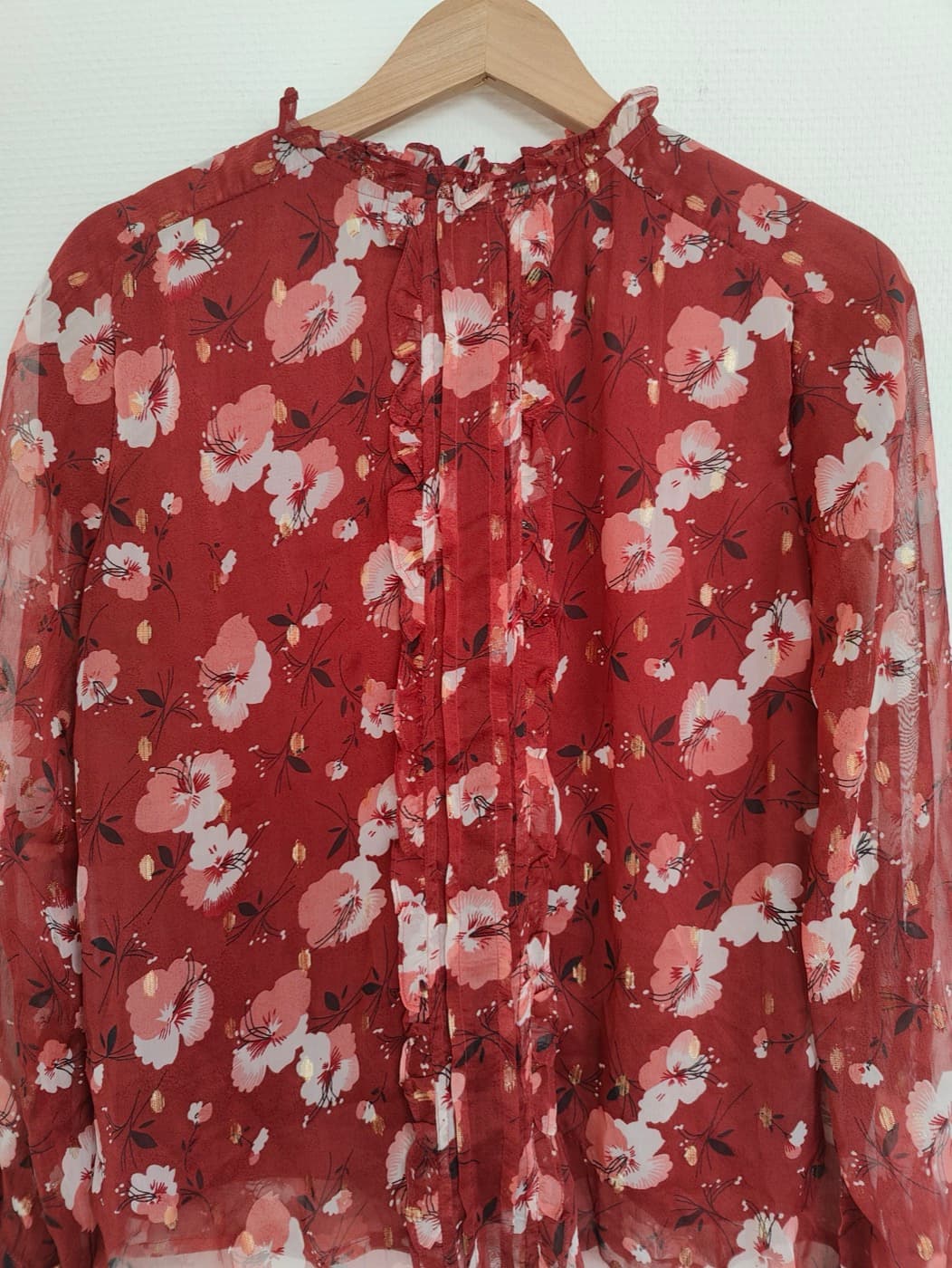 Blouse Les Tropéziennes en mousseline fleurie – Taille M — photo 3