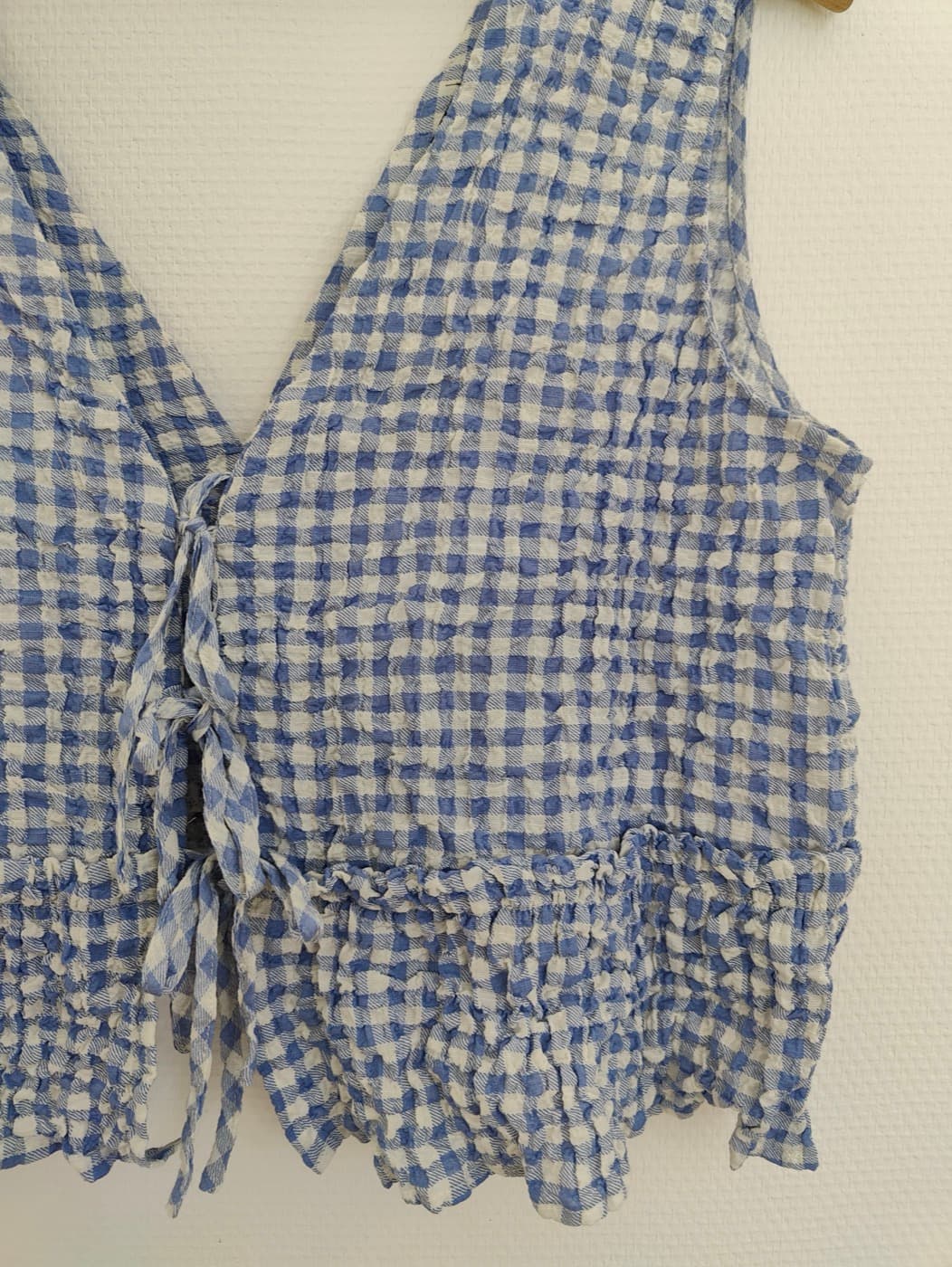 Top Zara vichy gaufré – Taille XL — photo 3