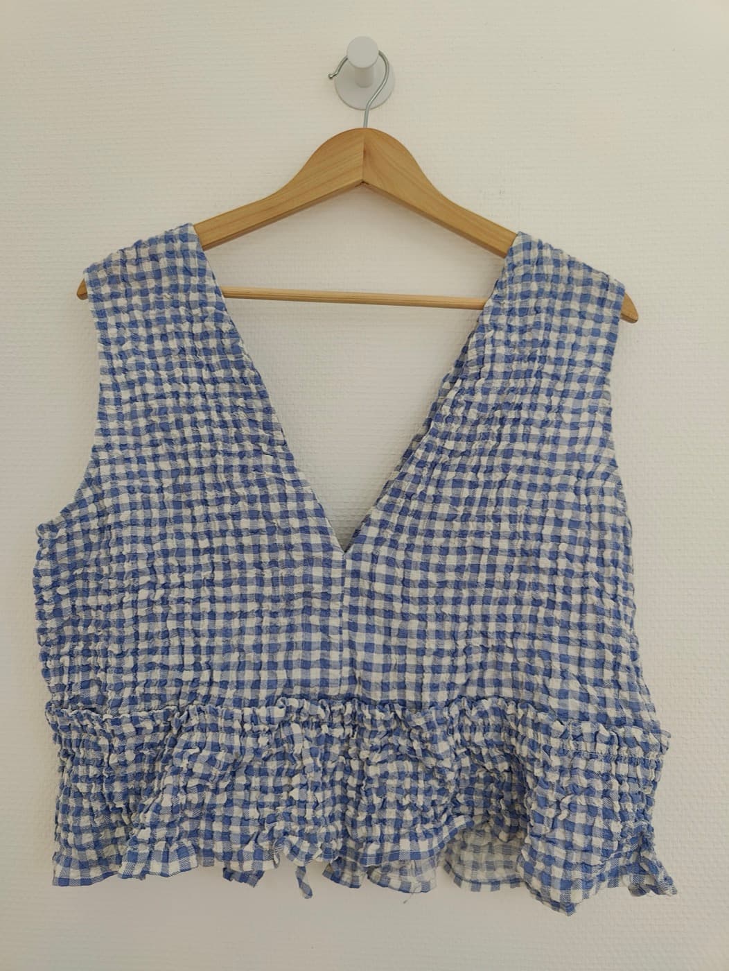 Top Zara vichy gaufré – Taille XL — photo 4
