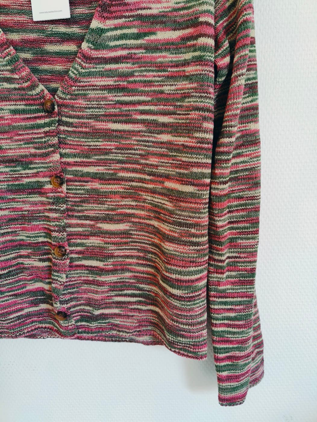 Cardigan Natura en maille chinée multicolore – Taille S — photo 4