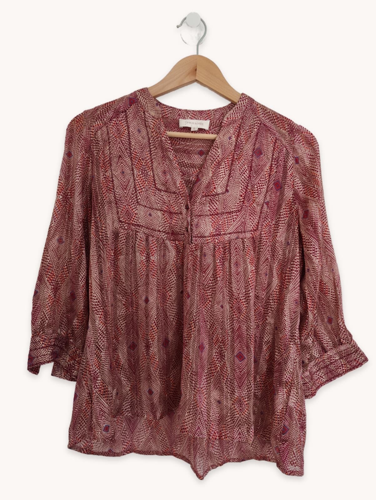 Blouse Grace & Mila à imprimé géométrique – Taille S — photo 2