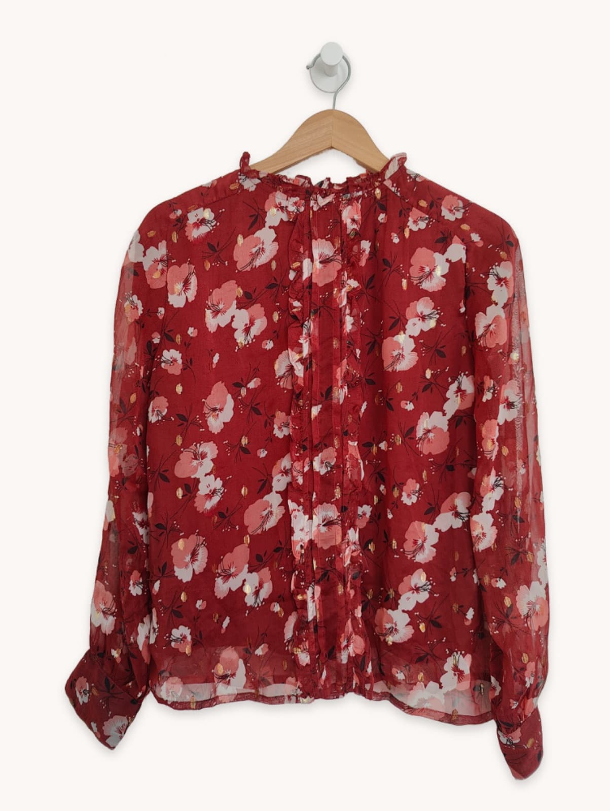 Blouse Les Tropéziennes en mousseline fleurie – Taille M — photo 2