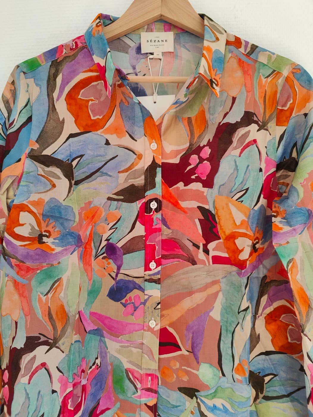 Chemise Sézane imprimé floral aquarelle – Taille 40 — photo 3