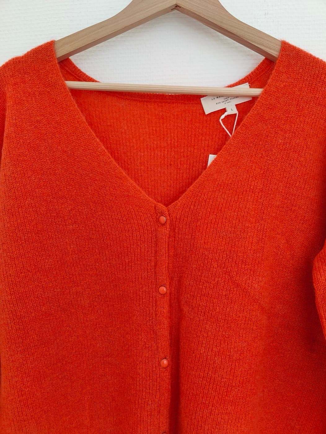 Gilet Sézane en mohair orange – Taille L — photo 3
