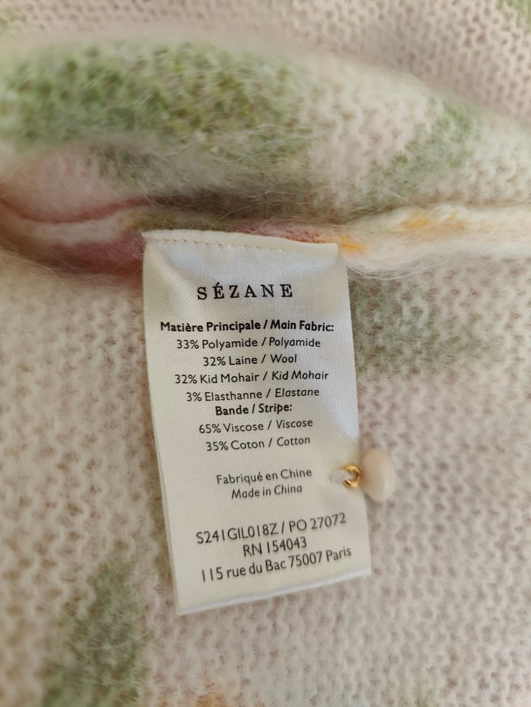 Gilet Sézane en maille à imprimé floral – Taille XXL — photo 5
