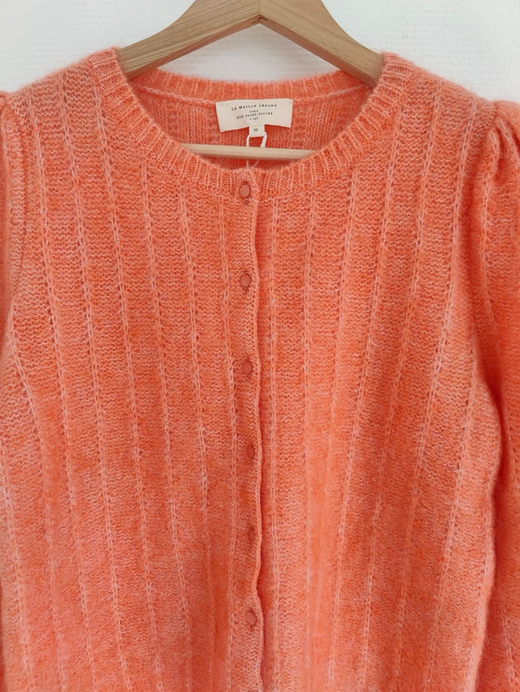 Gilet Sézane en mohair orange – Taille M — photo 3