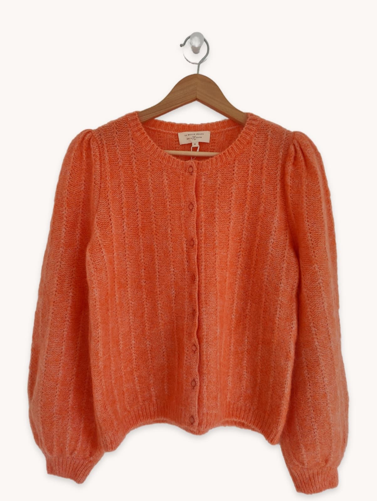 Gilet Sézane en mohair orange – Taille M — photo 2