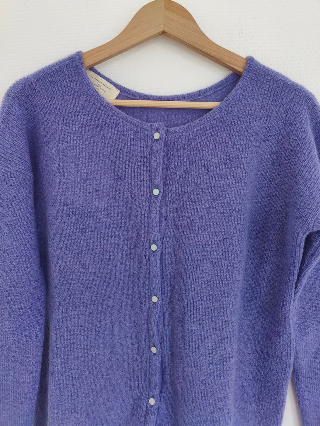 Cardigan Sézane en mohair violet – Taille S — photo 3