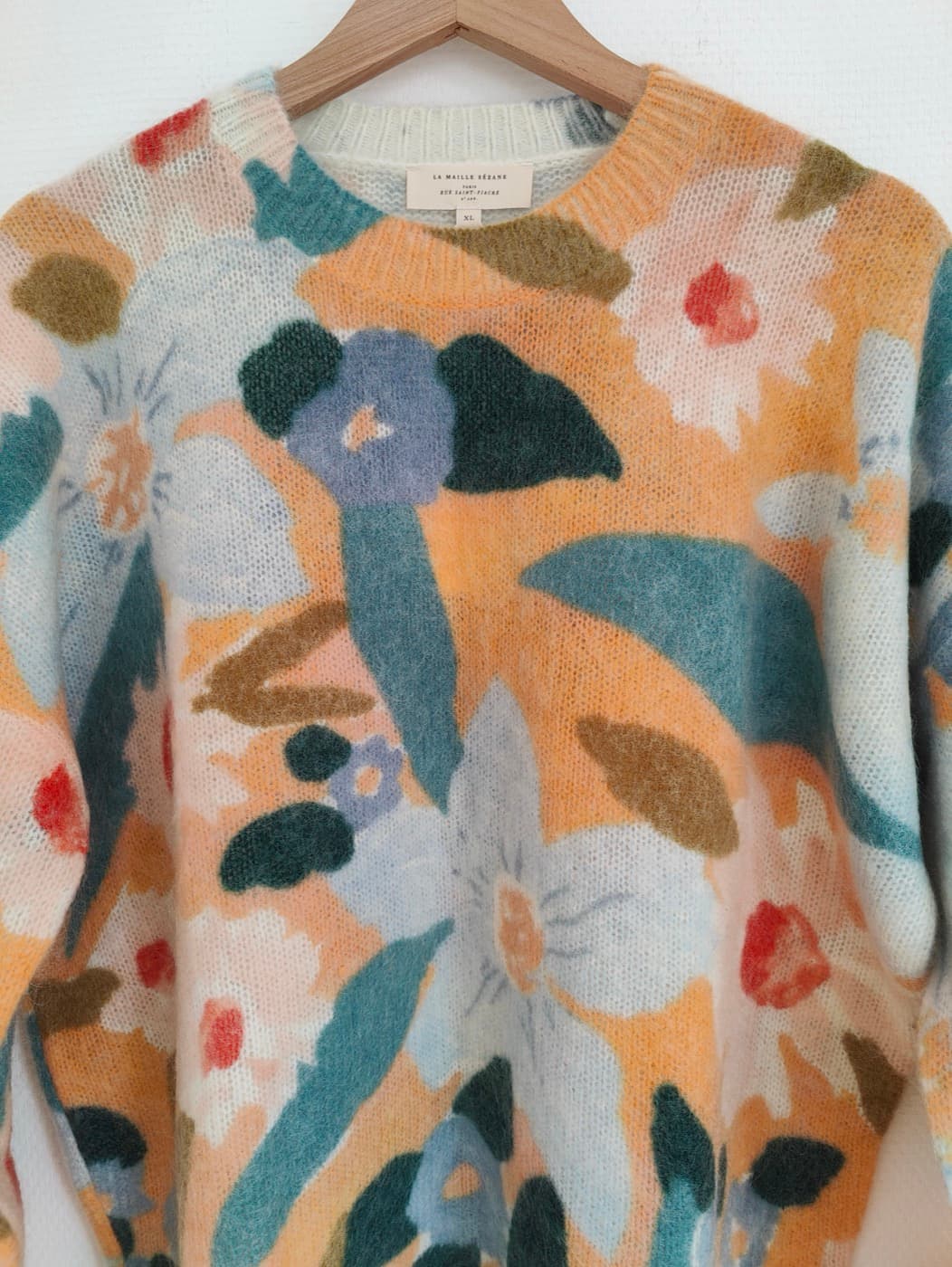 Pull Sézane à imprimé floral graphique – Taille XL — photo 3