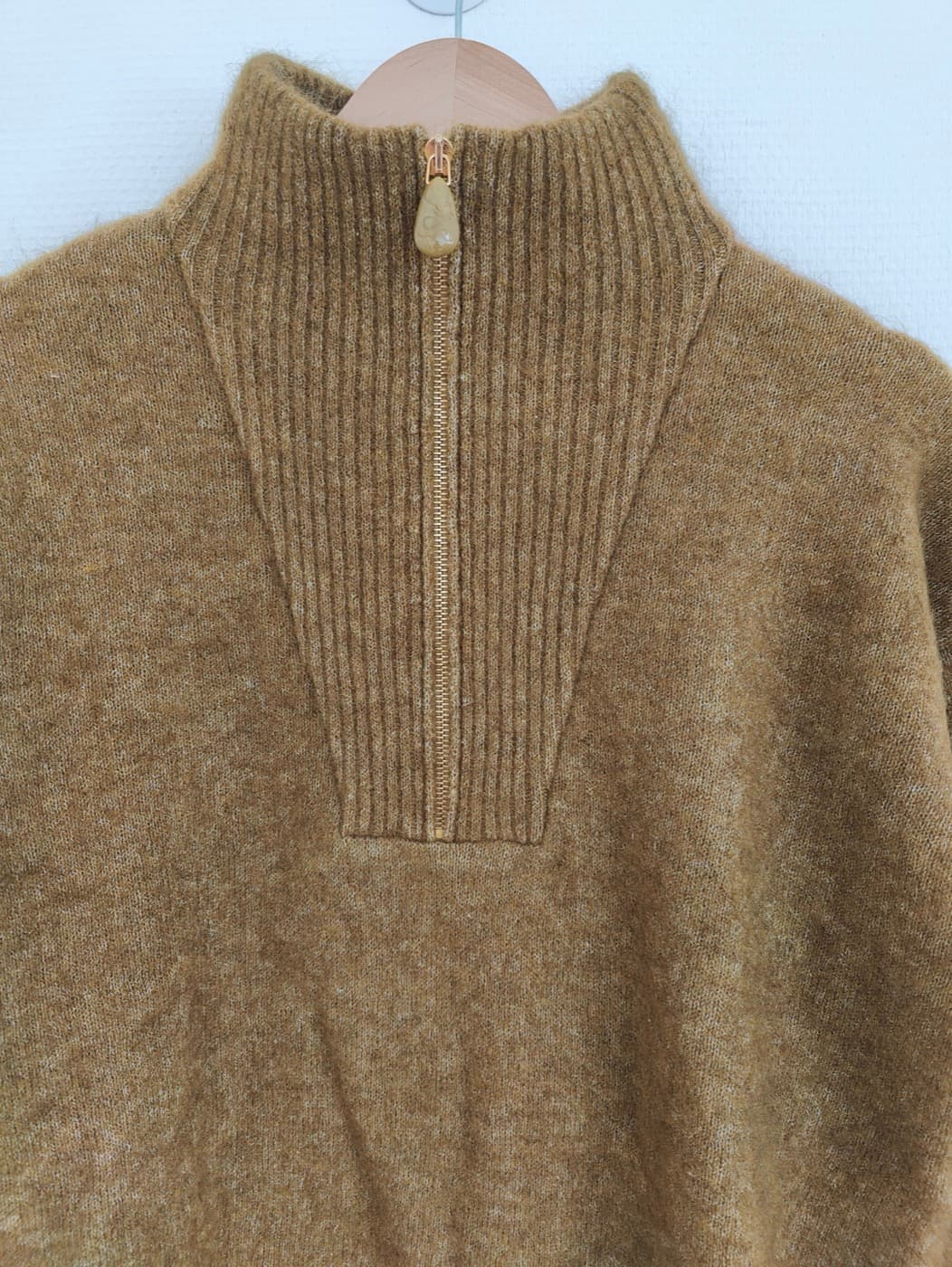 Pull Sézane camel à col camionneur – Taille XS — photo 3