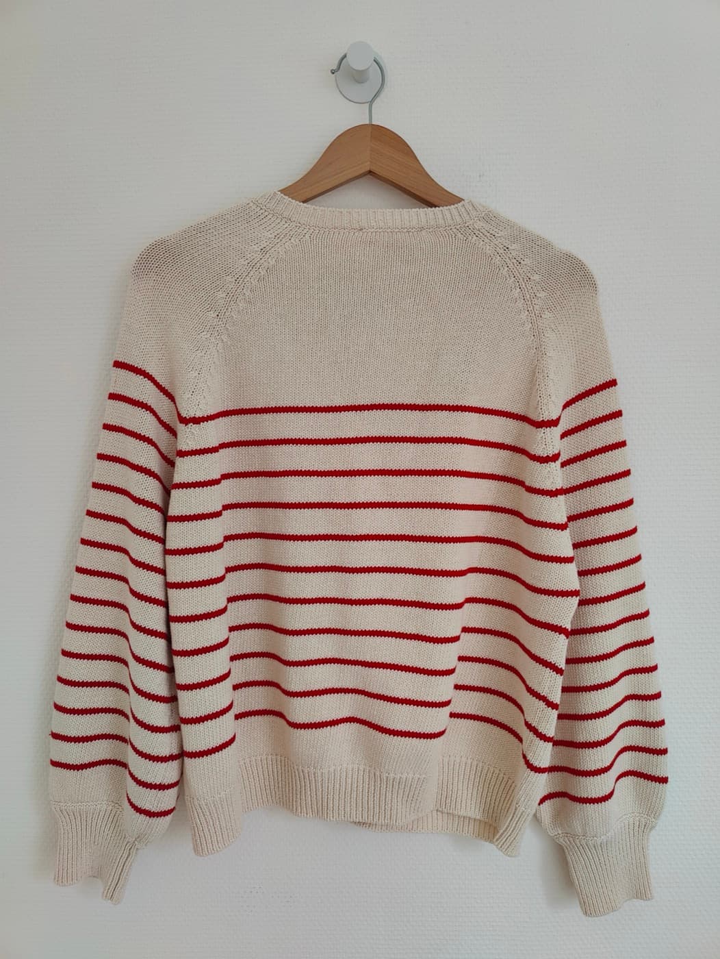 Pull Sézane écru à rayures marinières – Taille L — photo 4