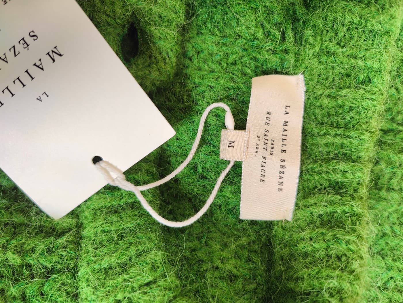 Cardigan Sézane vert en maille côtelée – Taille M — photo 6