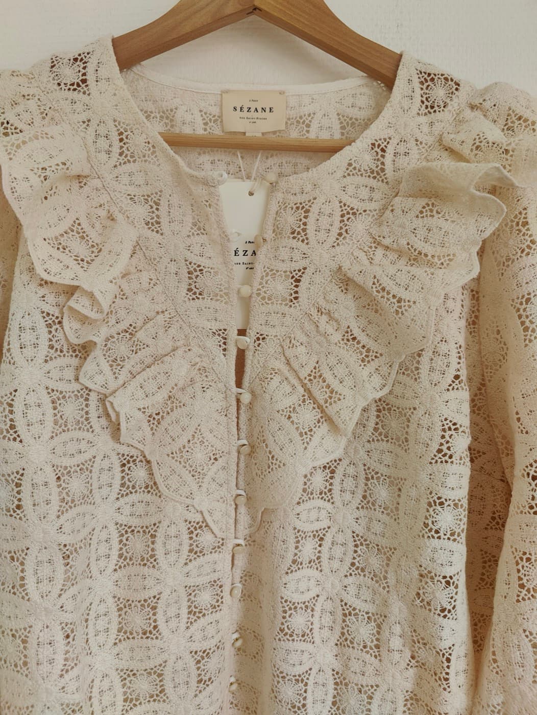 Chemise Sézane en dentelle ajourée – Taille 46 — photo 2