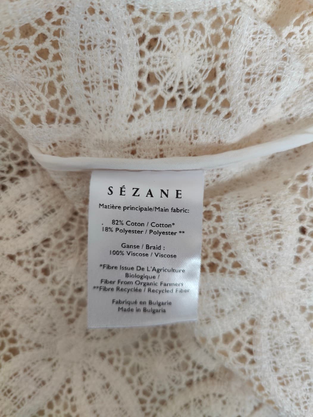 Chemise Sézane en dentelle ajourée – Taille 46 — photo 5