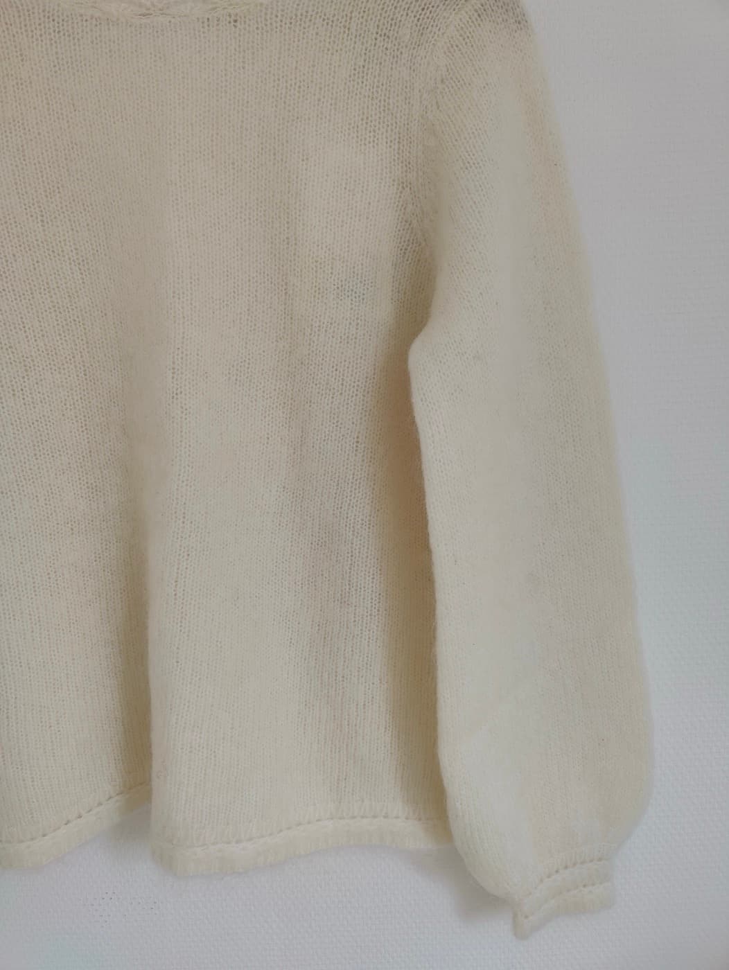 Gilet Sézane écru en maille duveteuse – Taille L — photo 3