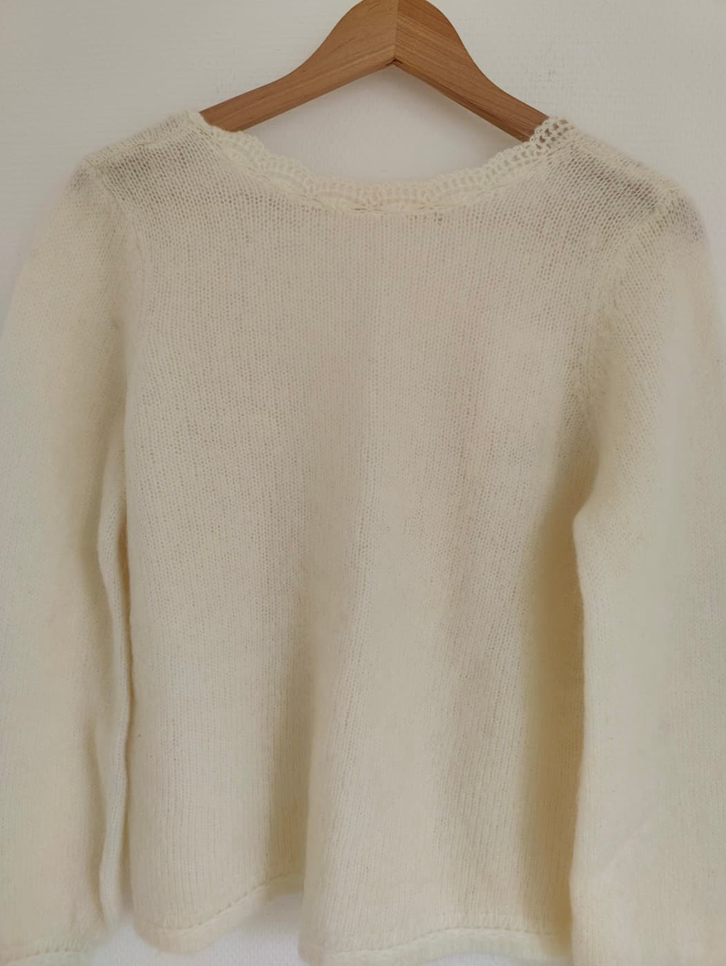 Gilet Sézane écru en maille duveteuse – Taille L — photo 2