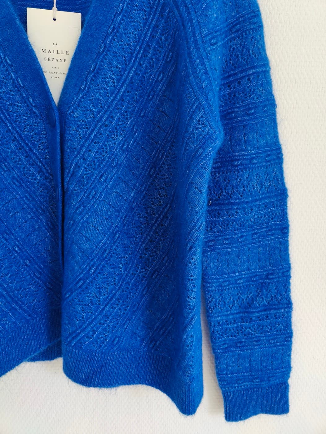 Gilet Sézane en mohair bleu roi – Taille XS — photo 3