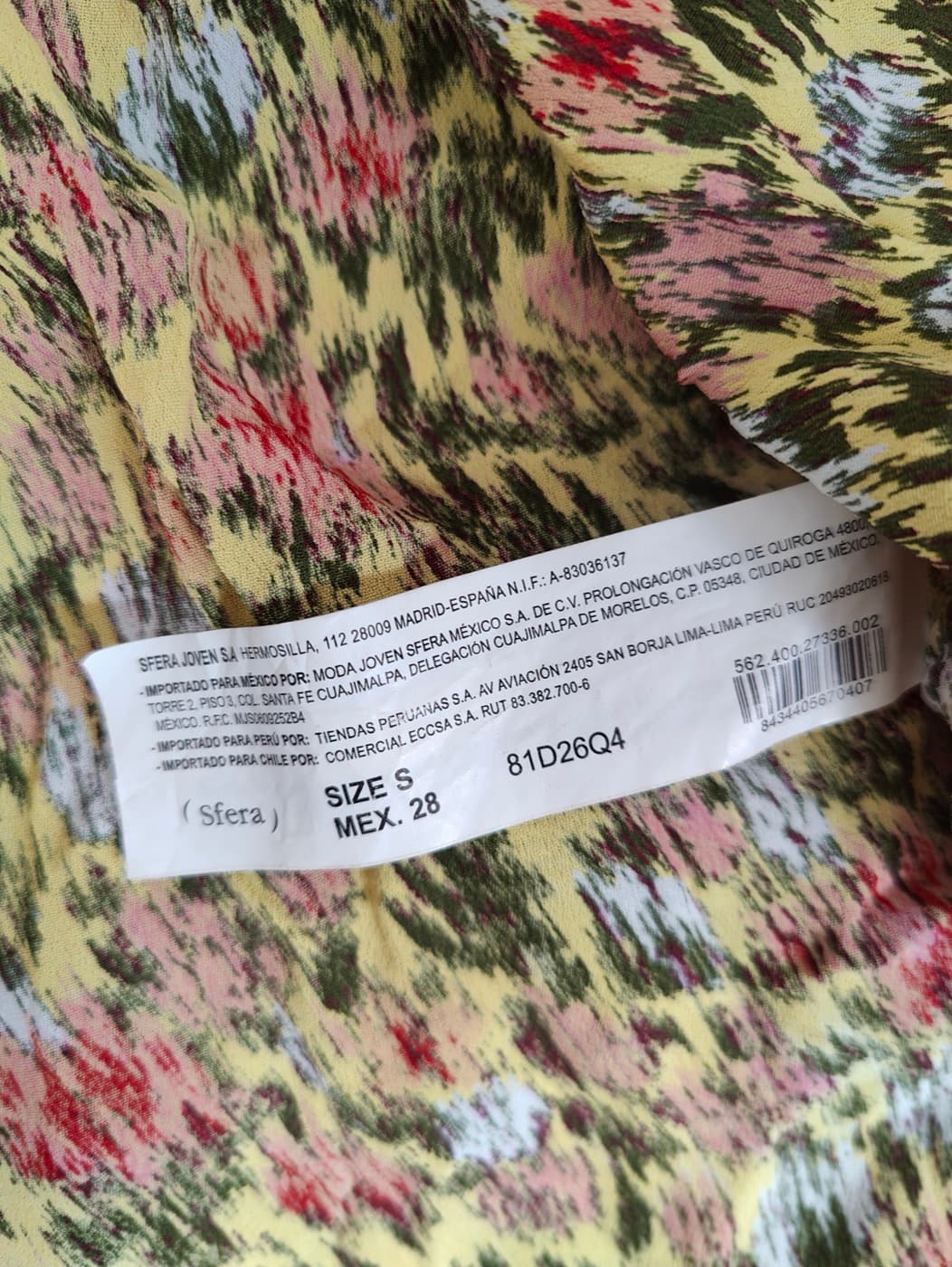 Robe Sfera à imprimé fleuri vert et rose – Taille S — photo 5