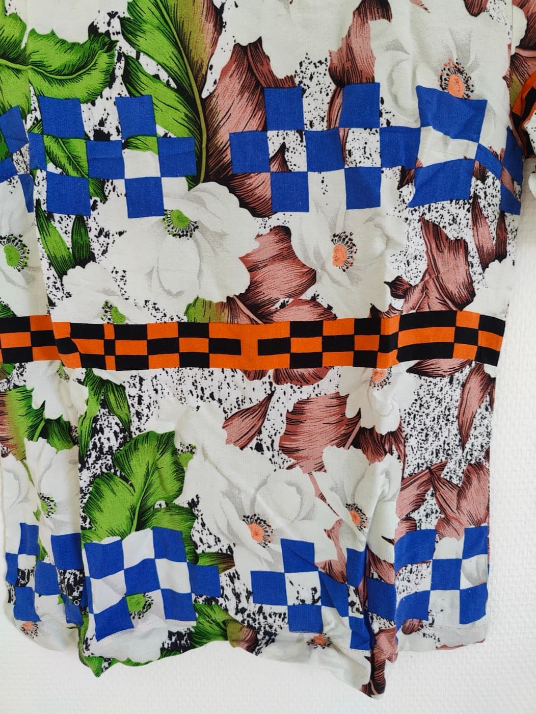 Top Topshop à imprimé floral et damier – Taille 34 — photo 3