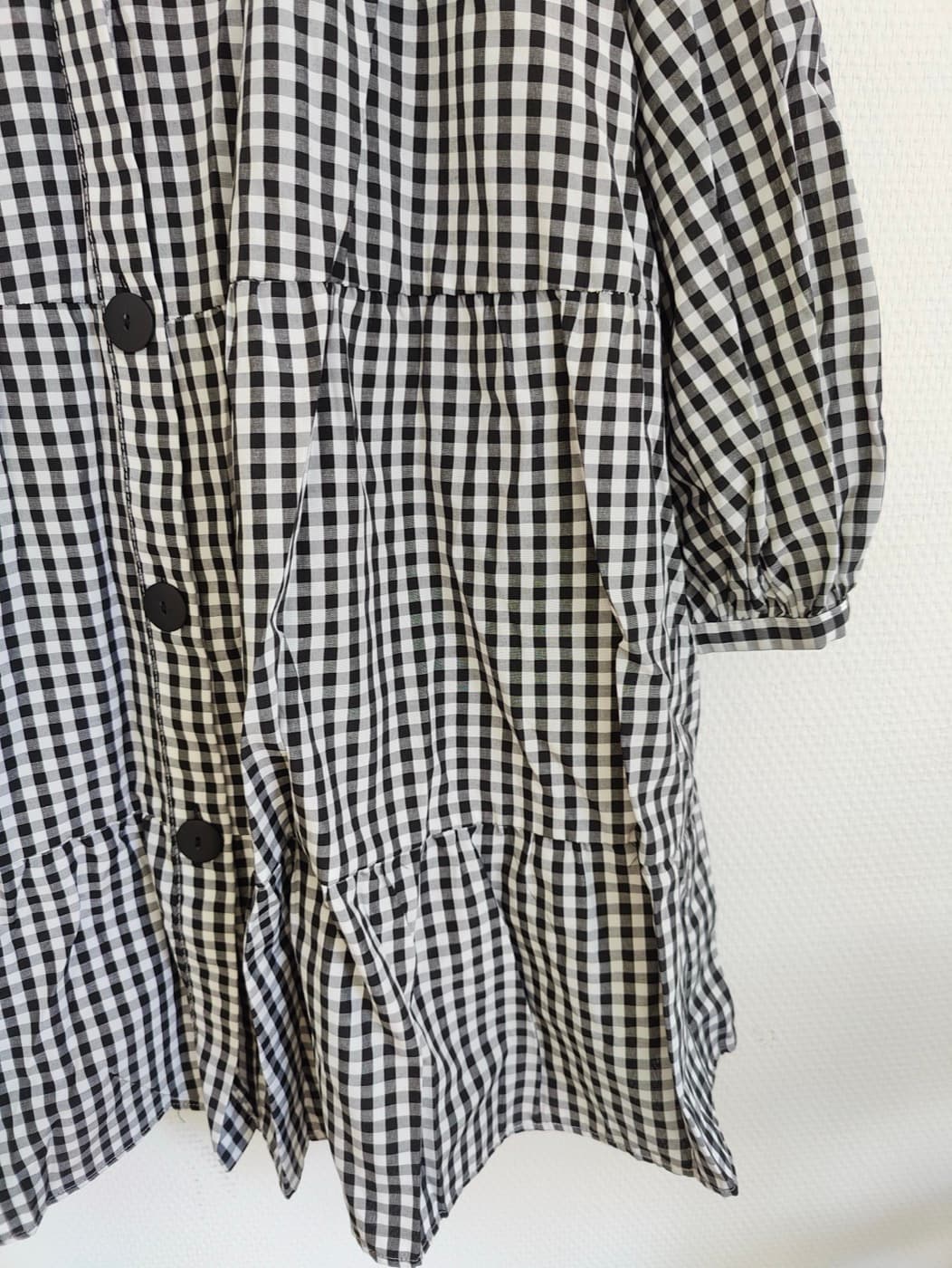 Robe Zara à imprimé vichy noir et blanc – Taille XS — photo 4