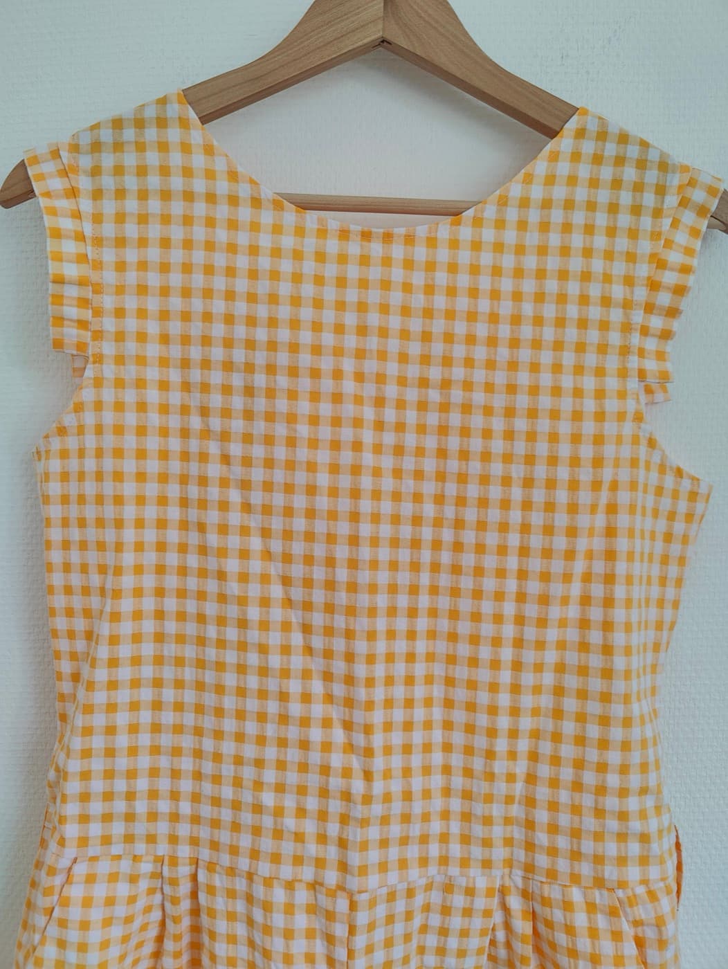 Combishort amarillolimon à carreaux vichy jaune et blanc – Taille 4 — photo 2
