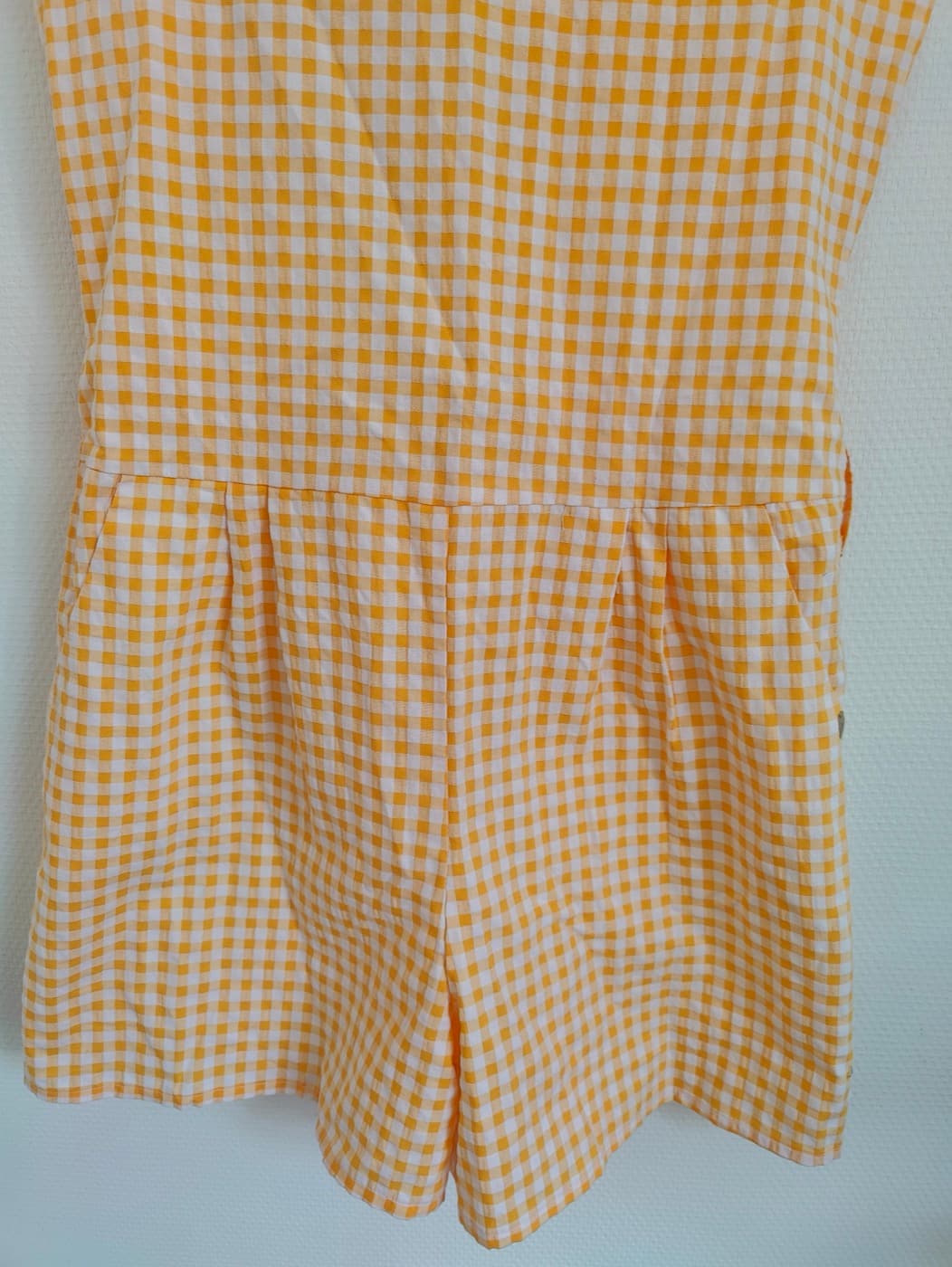 Combishort amarillolimon à carreaux vichy jaune et blanc – Taille 4 — photo 3