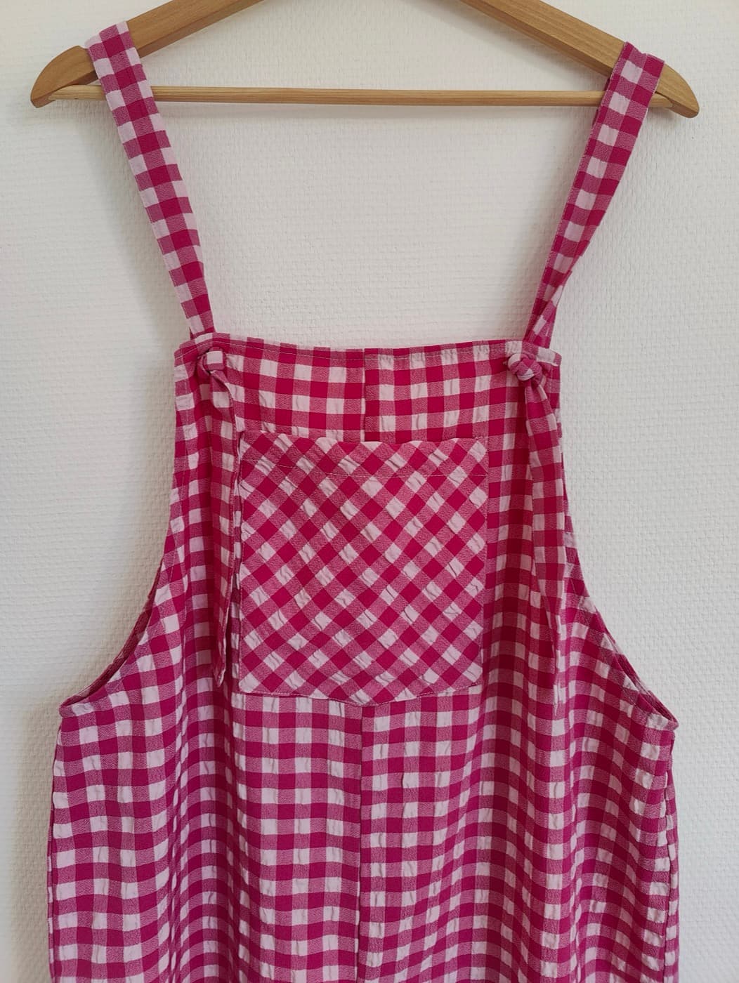 Salopette Lefties à imprimé vichy rose – Taille L — photo 2