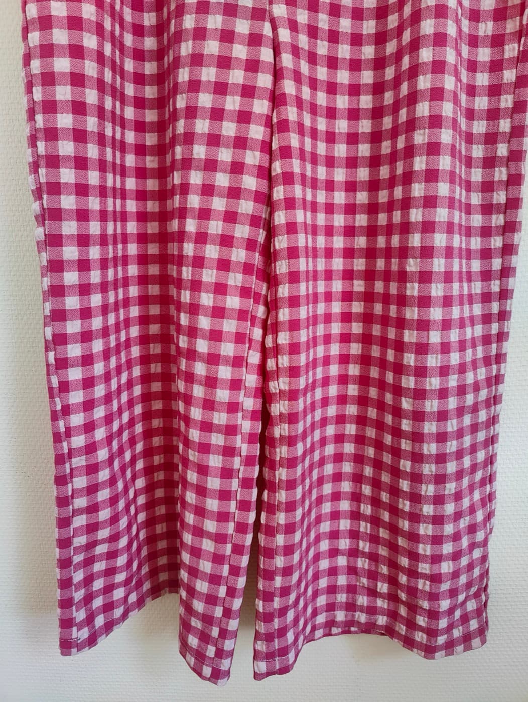 Salopette Lefties à imprimé vichy rose – Taille L — photo 3