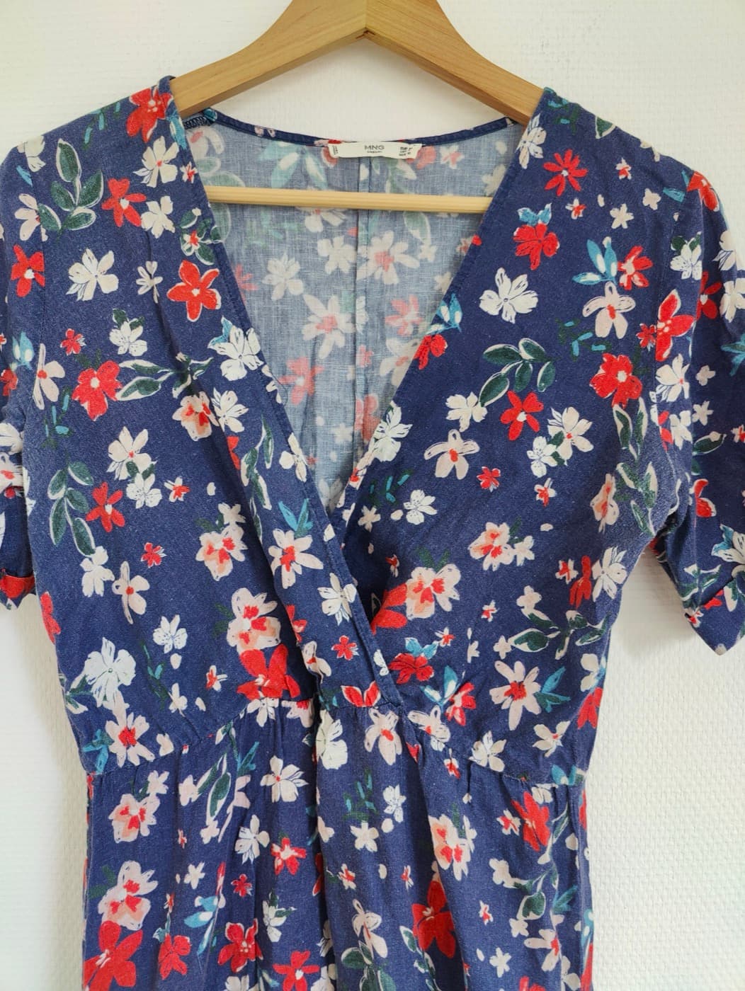 Robe Mango à imprimé floral sur fond marine – Taille M — photo 2