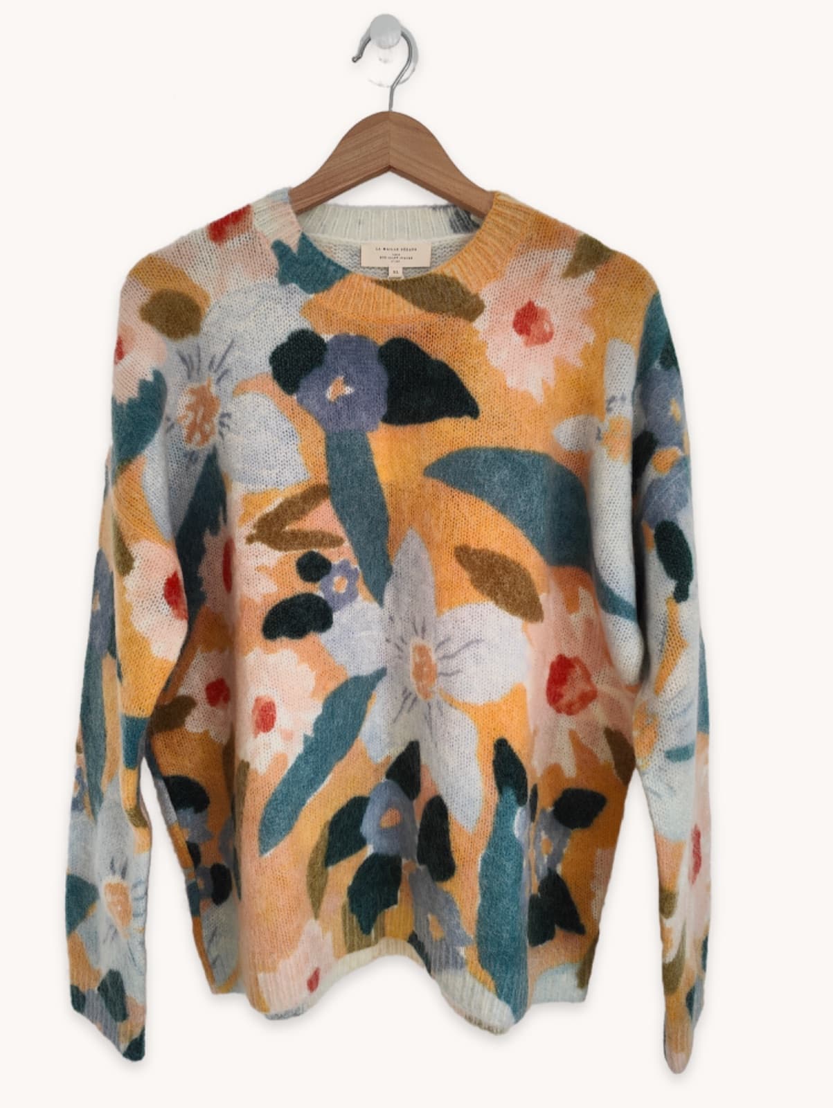Pull Sézane à imprimé floral graphique – Taille XL — photo 2
