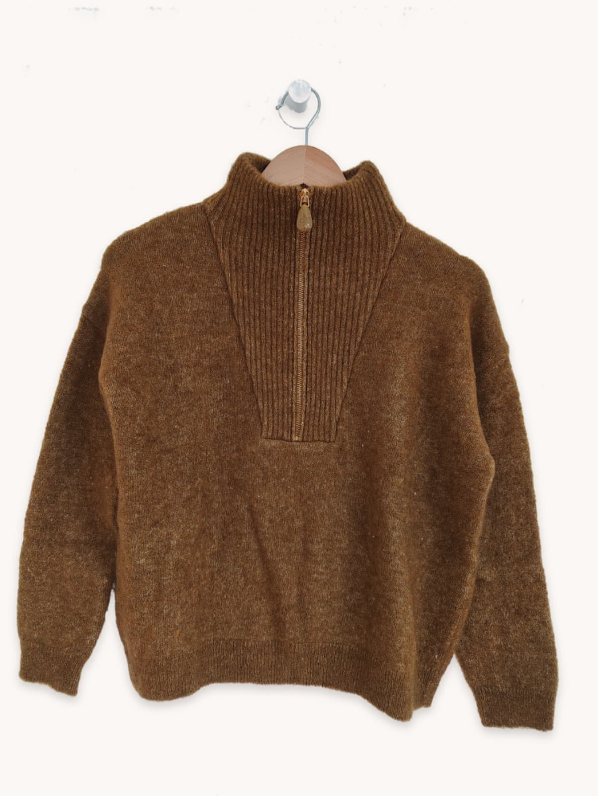 Pull Sézane camel à col camionneur – Taille XS — photo 2