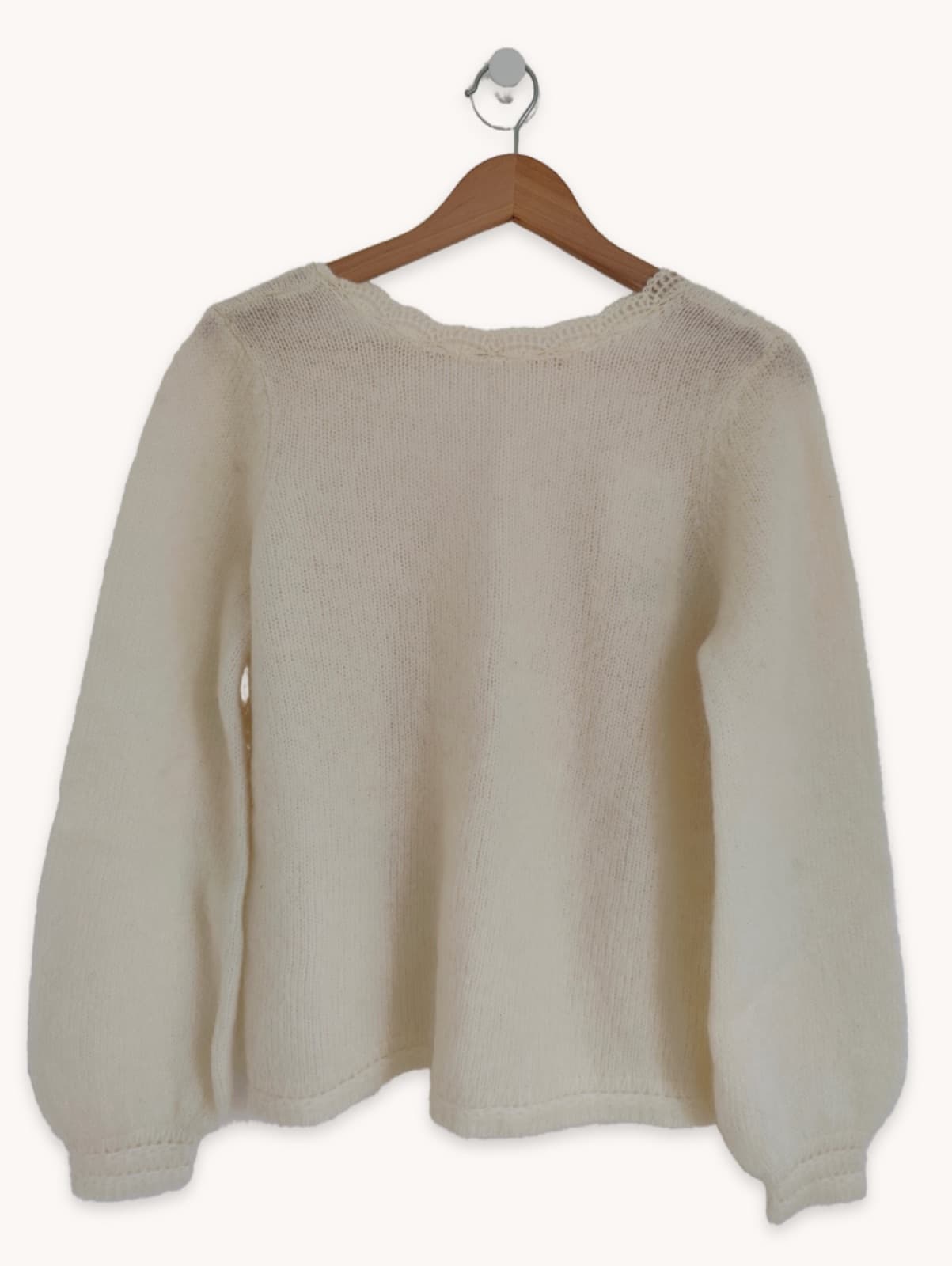 Gilet Sézane écru en maille duveteuse – Taille L