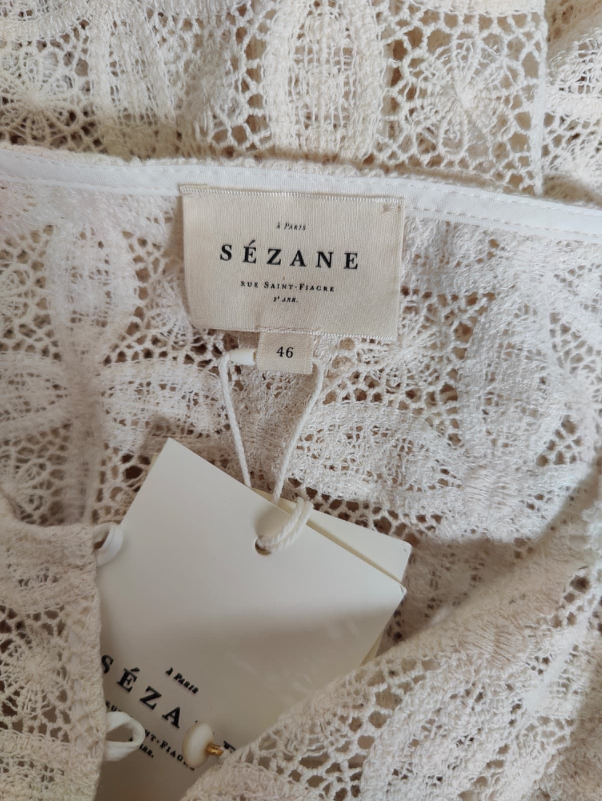 Chemise Sézane en dentelle ajourée – Taille 46 — photo 6