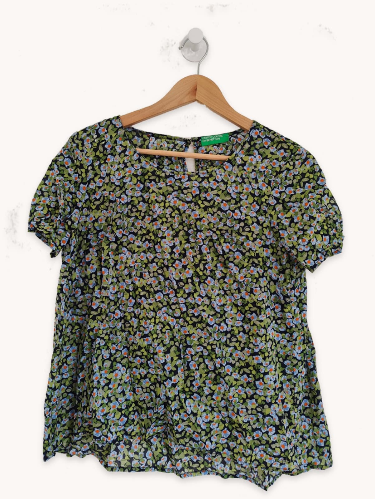 Blouse Benetton à imprimé floral – Taille M