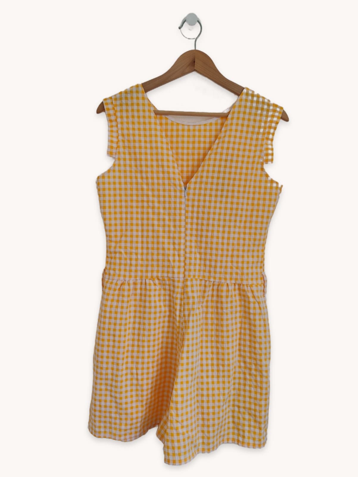 Combishort amarillolimon à carreaux vichy jaune et blanc – Taille 4 — photo 4