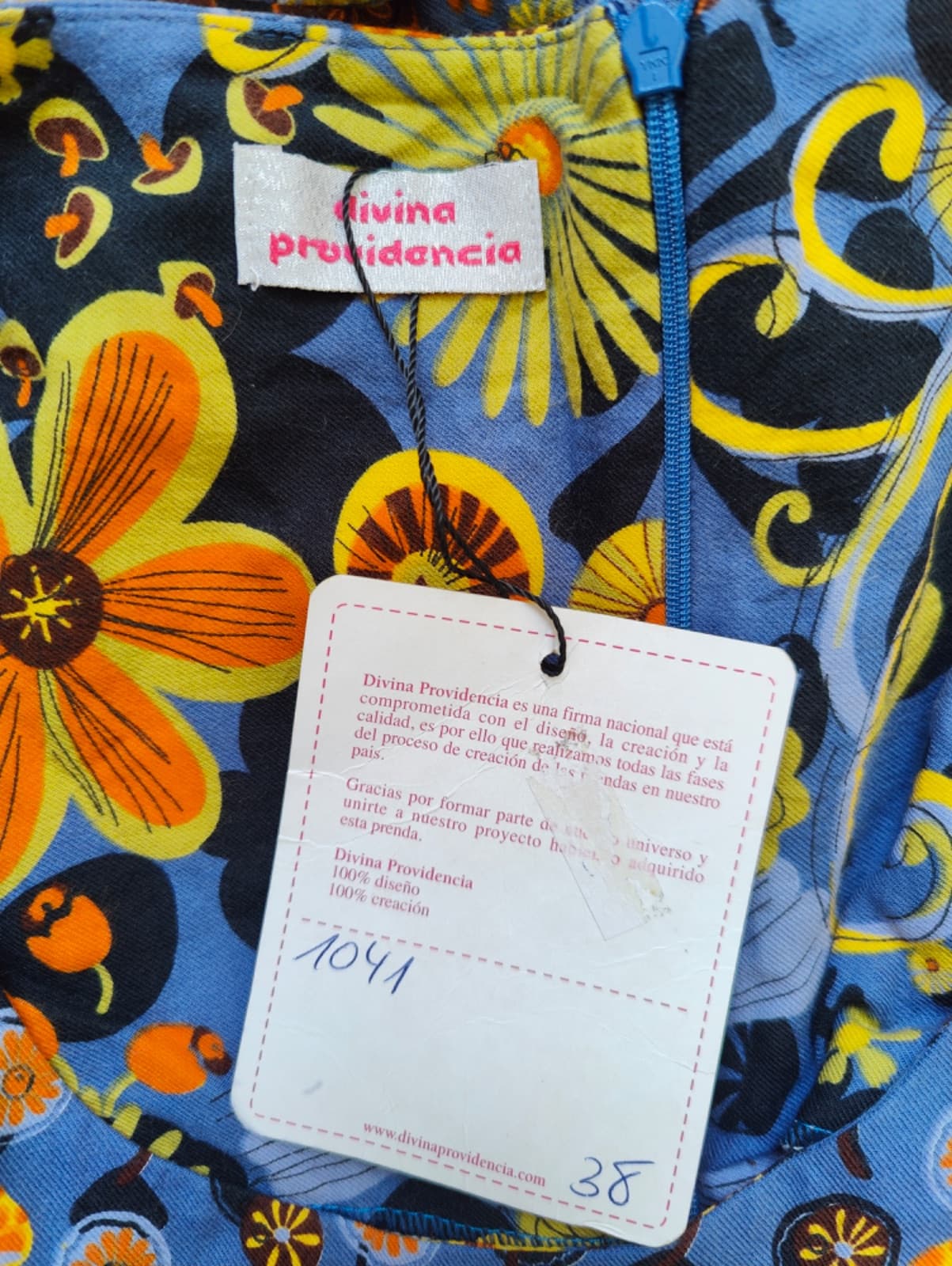 Robe Divina Providencia à imprimé floral rétro – Taille 38 — photo 5