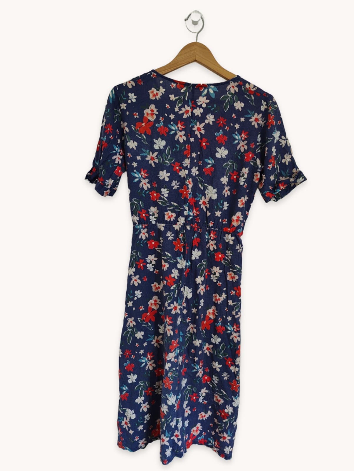 Robe Mango à imprimé floral sur fond marine – Taille M — photo 6