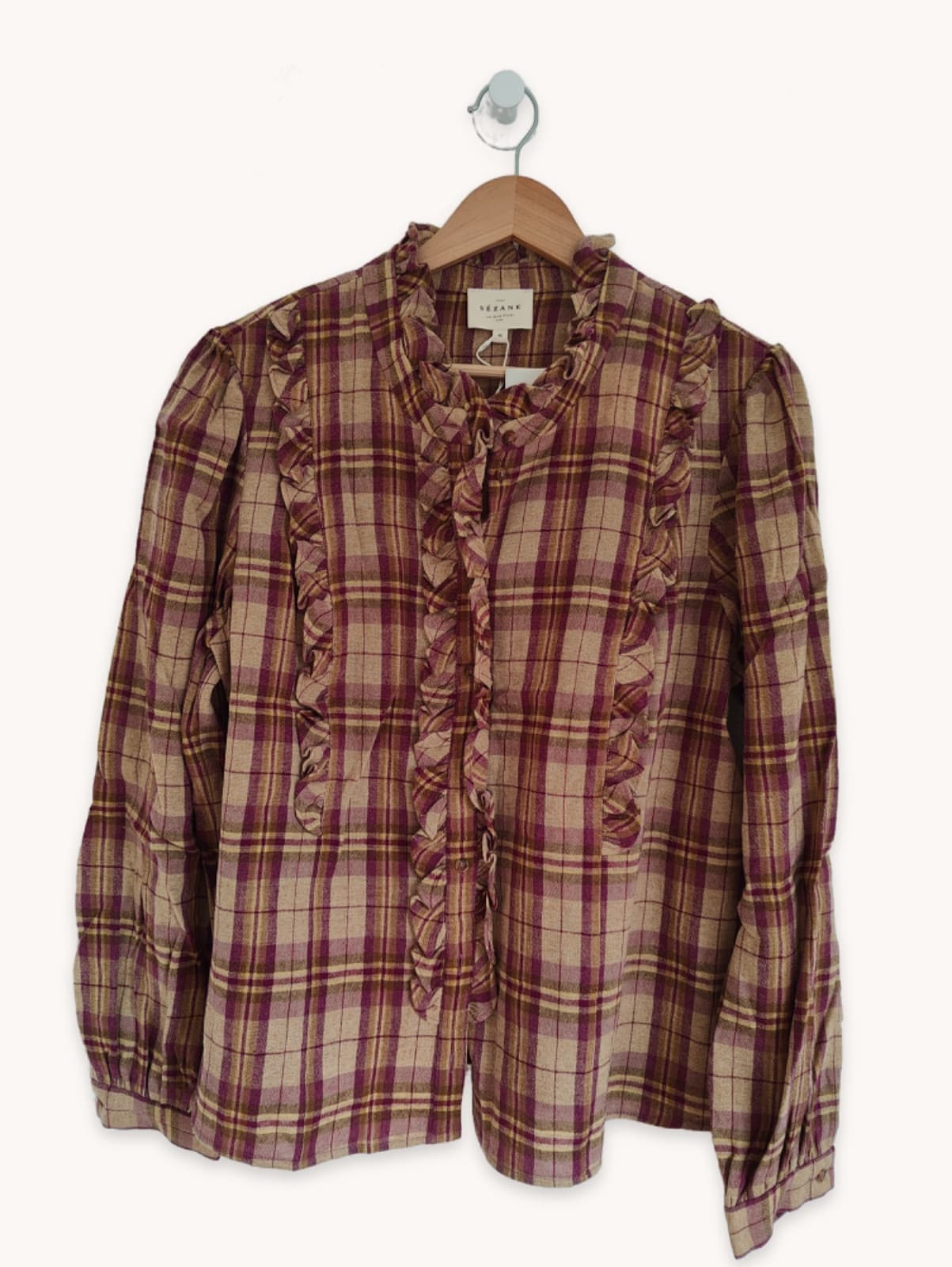 Chemise Sézane à carreaux tartan – Taille 46