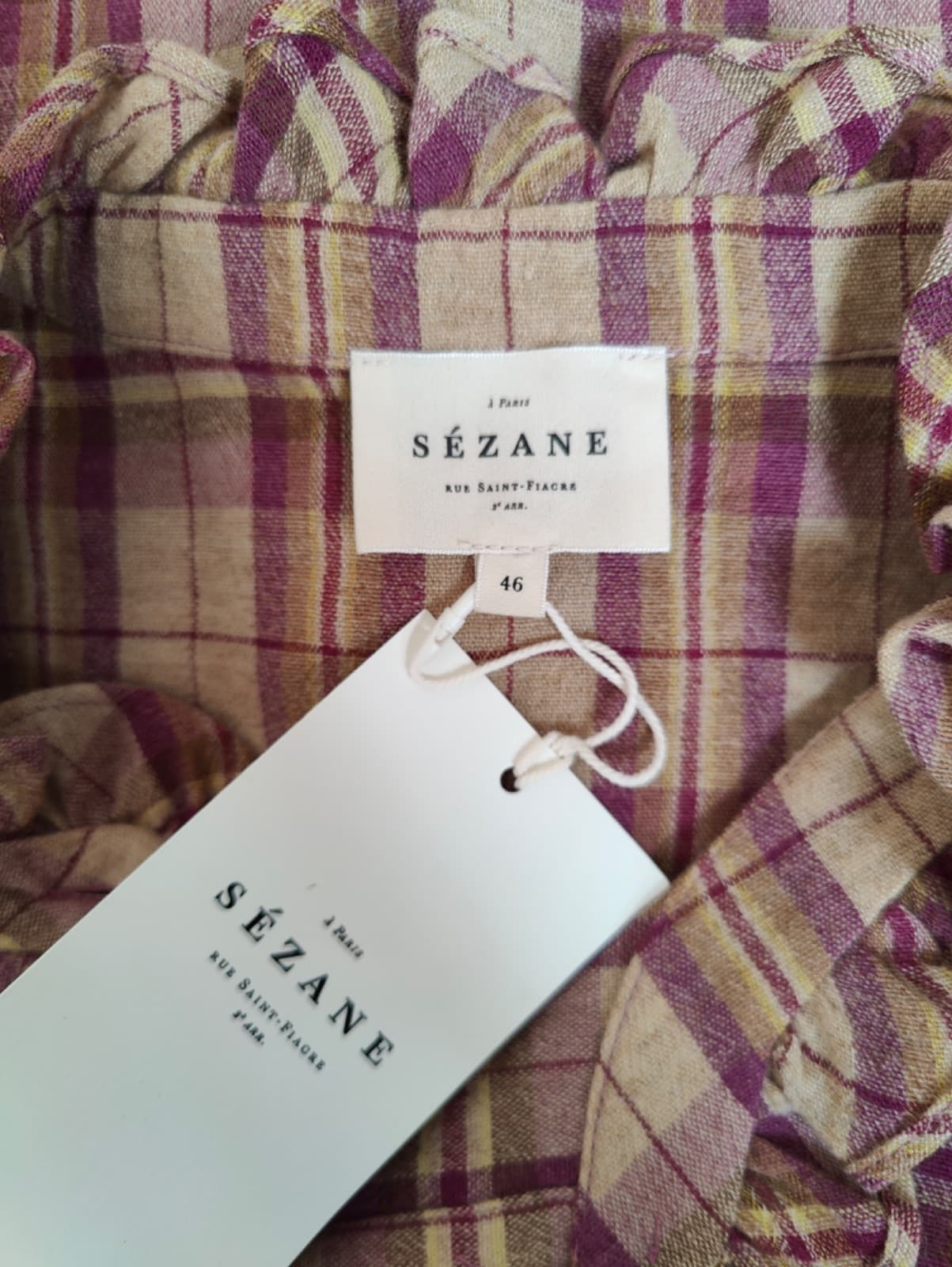 Chemise Sézane à carreaux tartan – Taille 46 — photo 5
