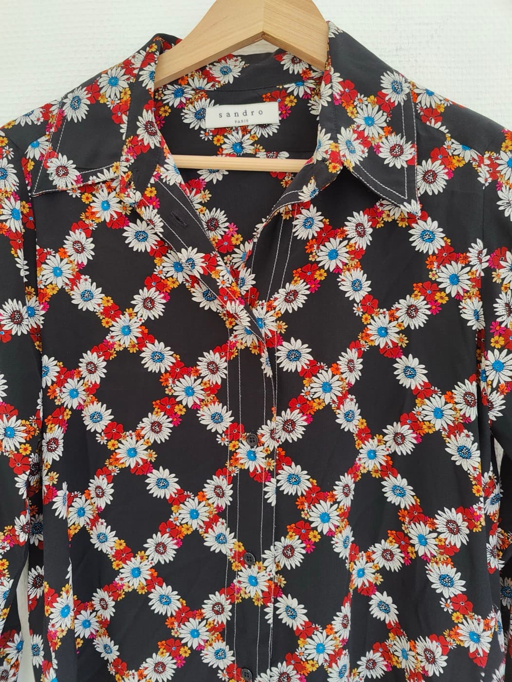 Chemise Sandro en soie imprimé floral – Taille 1 — photo 2